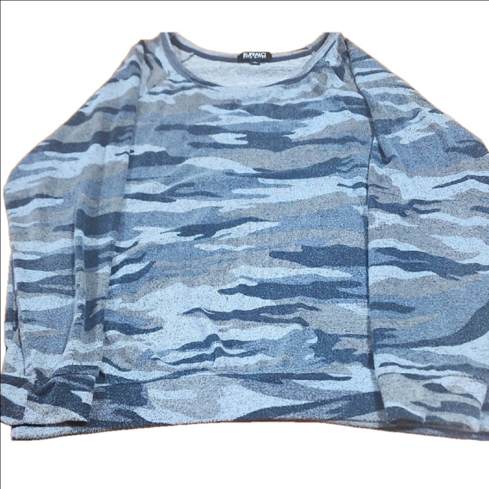 David Bitton Buffalo Gray Camoflauge Pullover Sweatshirt XXL